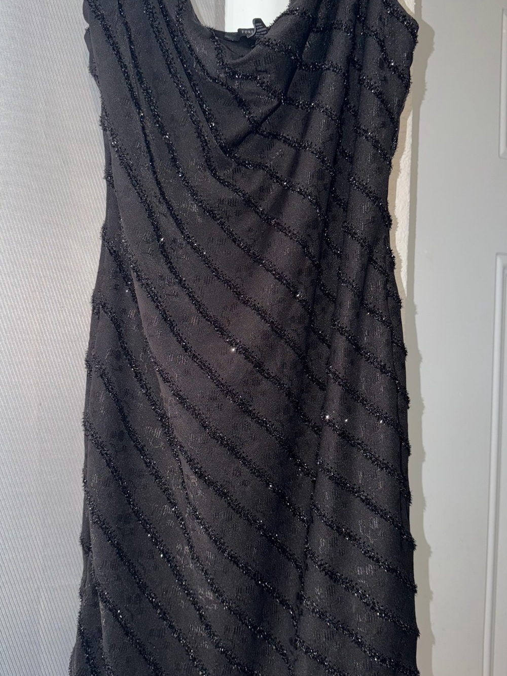 Forever 21 Black Beaded Mini Dress